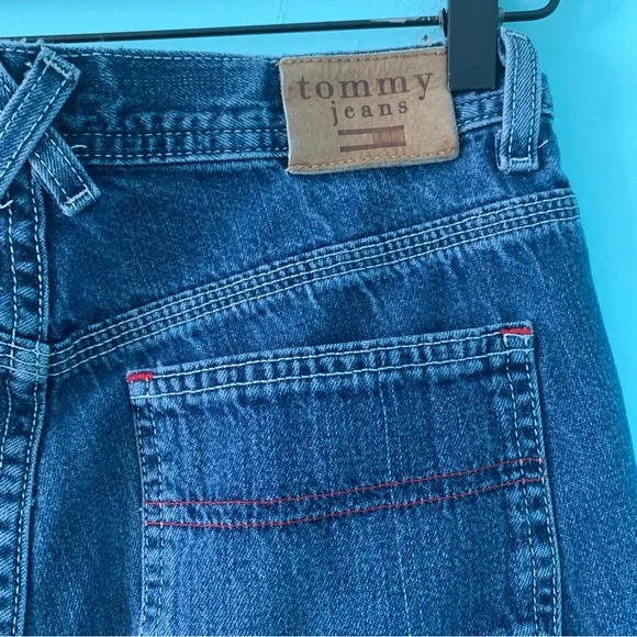 Tommy Jeans Vintage Denim Carpenter Redone Short Cutoff 3 Throwback w26 Rare